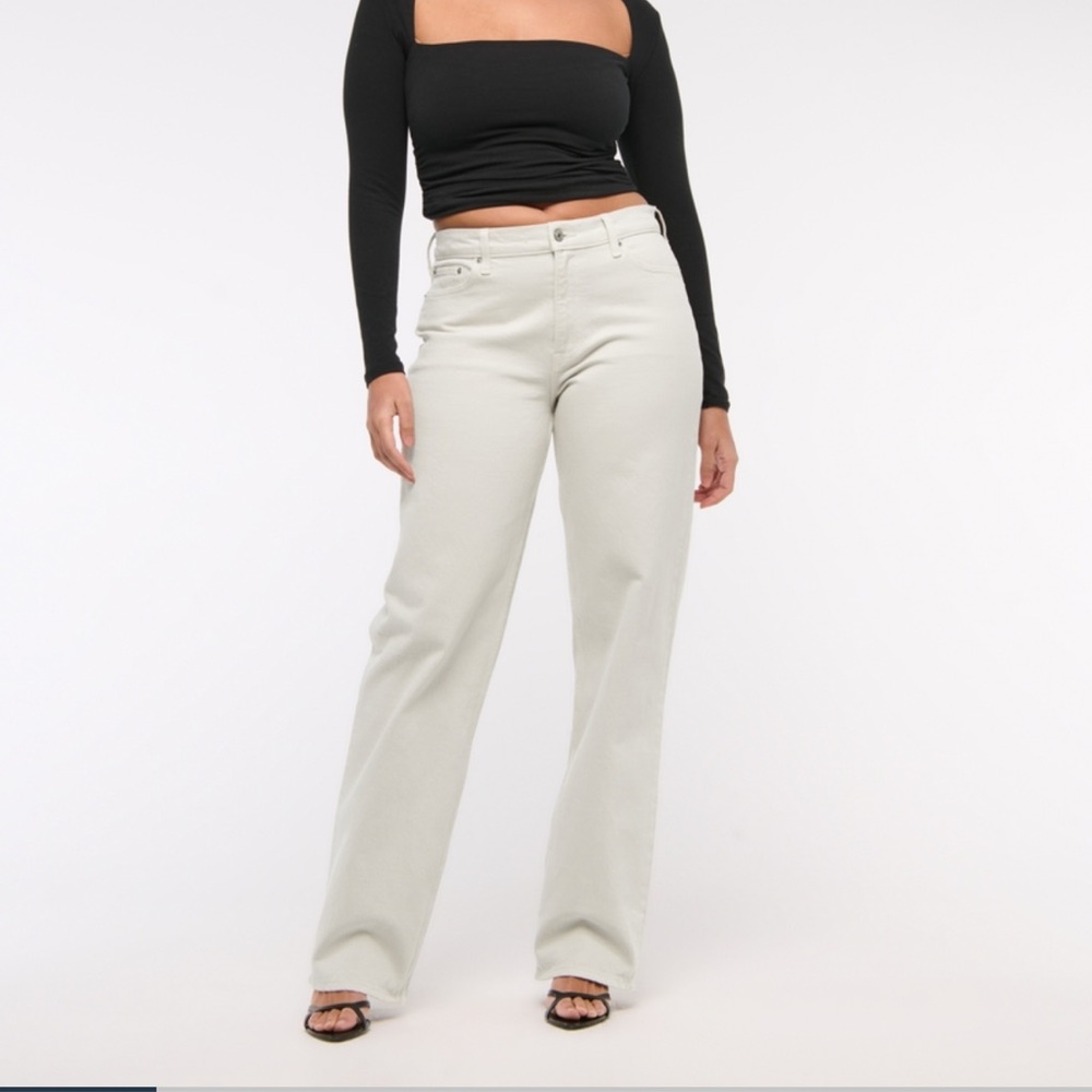 NWT Abercrombie curve love low rise baggy jean size 27